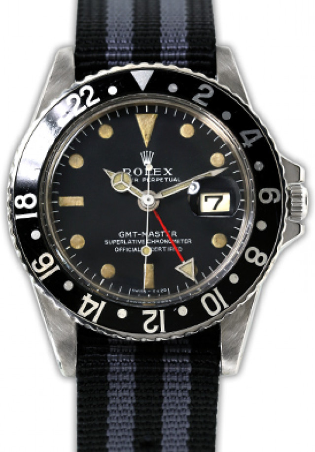 Vintage Rolex GMT-Master 1675 Steel Year 1965 with Black Dial 1965