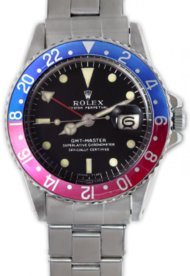 Vintage Rolex GMT-Master 1675 Steel Year 1970 with Black Dial 1970