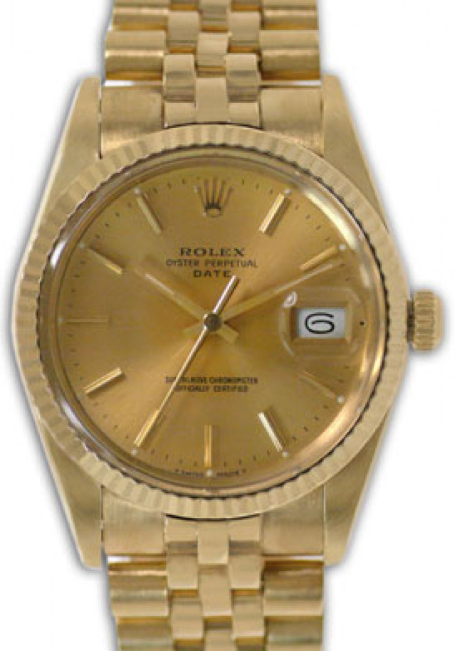 Gold Rolex Oyster Perpetual Date 15037