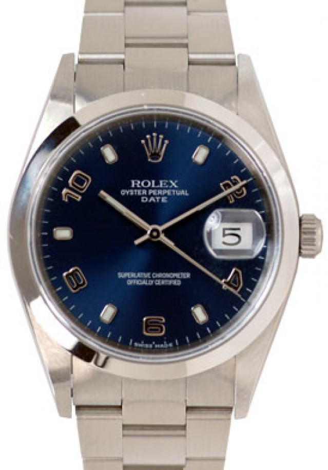 Rolex 15200 Steel on Oyster, Smooth Bezel Blue with Luminous Index & Silver Arabic 2-4-6-8-10