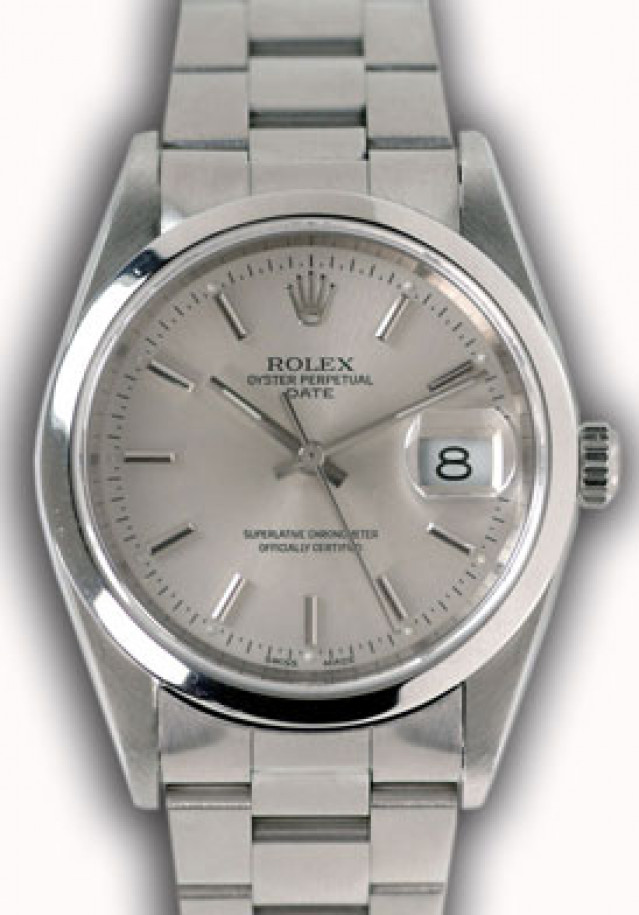 Rolex Date 15200 Steel Silver Dial 2001