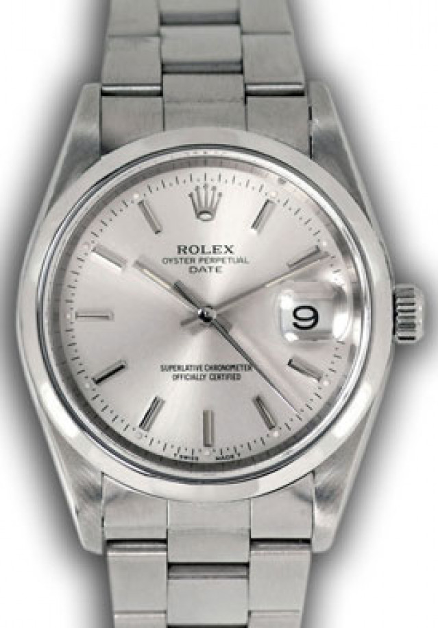 Rolex Date 15200 Steel Silver Dial 1999