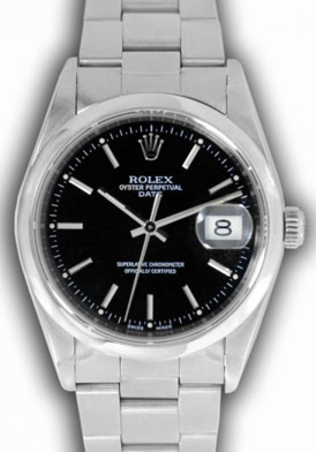 Rolex Date 15200 Steel Black 1998