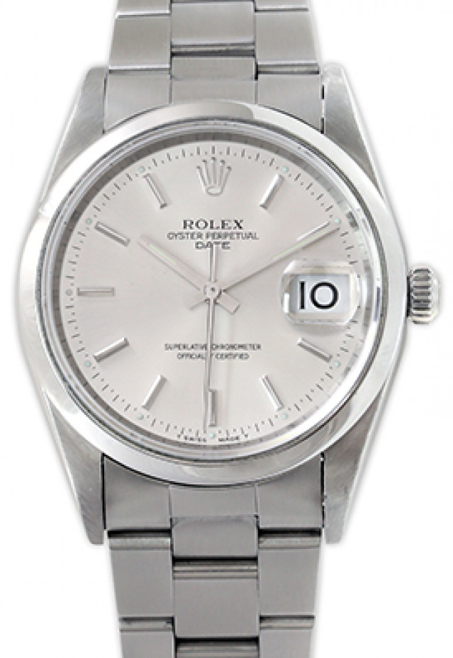 Rolex Date 15200 Steel Silver Dial 1998