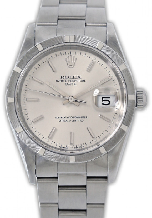 Rolex Date 15210 Steel Silver Dial 2001