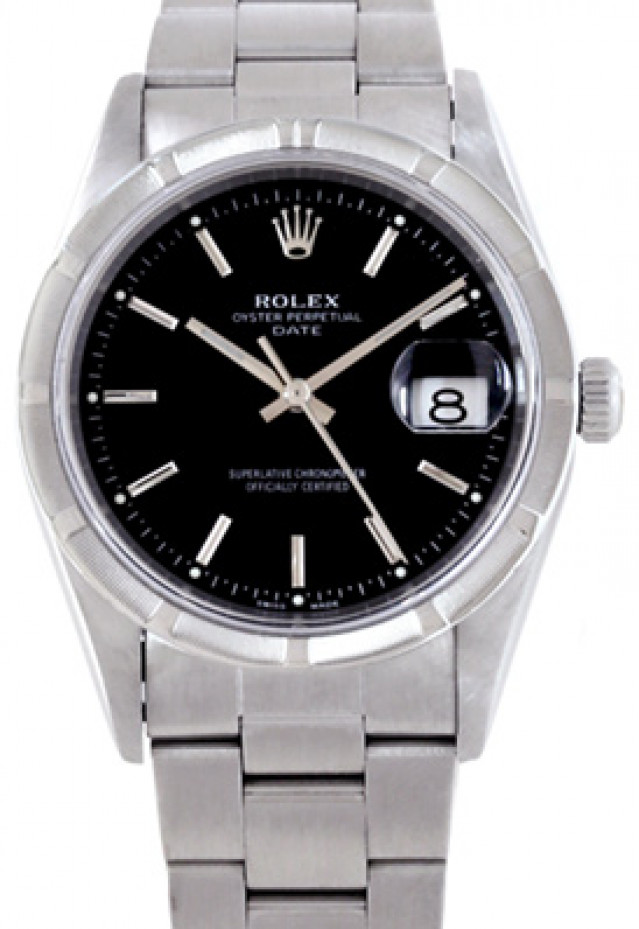 Pre-Owned Rolex Date 15210 with Black Dial