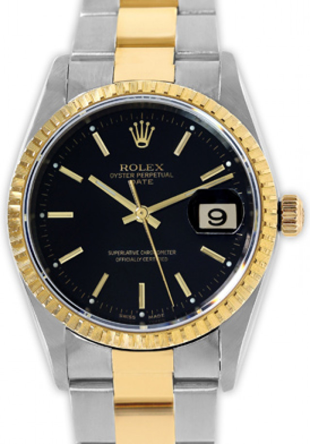 Rolex Date 15223 Gold & Steel Black 2005