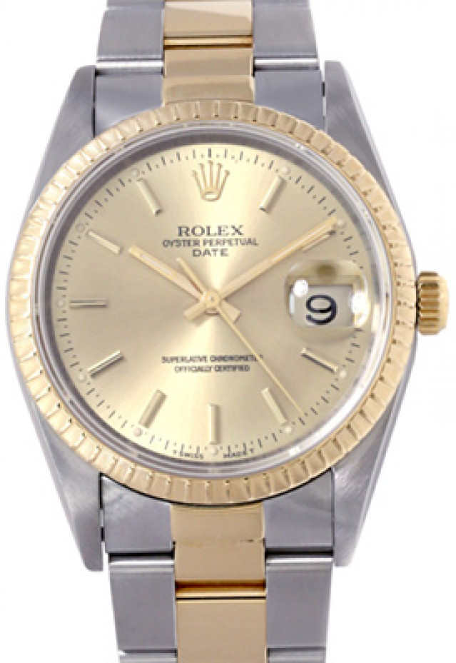 Pre-Owned Rolex Date 15223 Two Tone