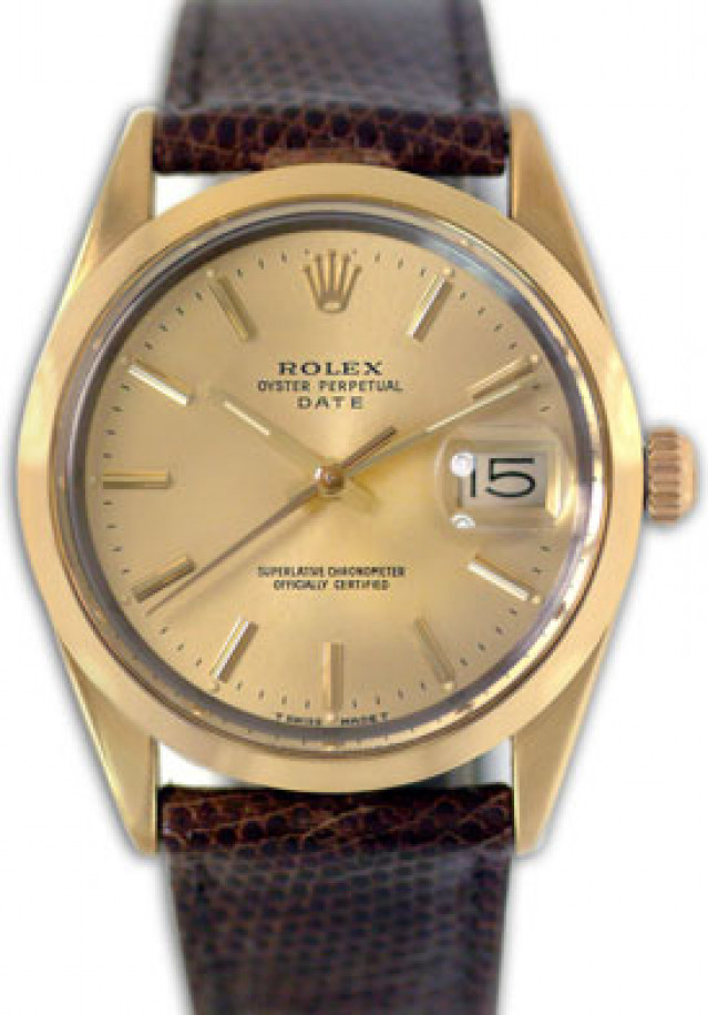 Rolex Date 15505 Gold Champagne 1986