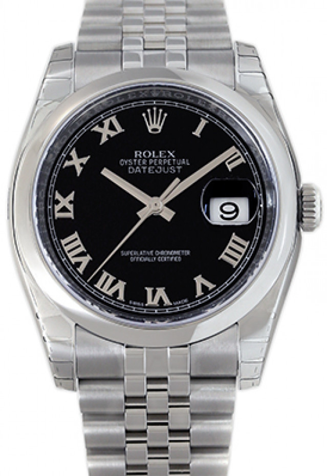 Rolex Datejust 116200 Steel with Black Dial & Roman Markers