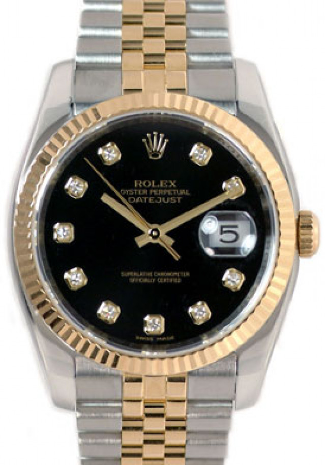 Gold & Steel Diamond Dial Rolex Datejust 116233