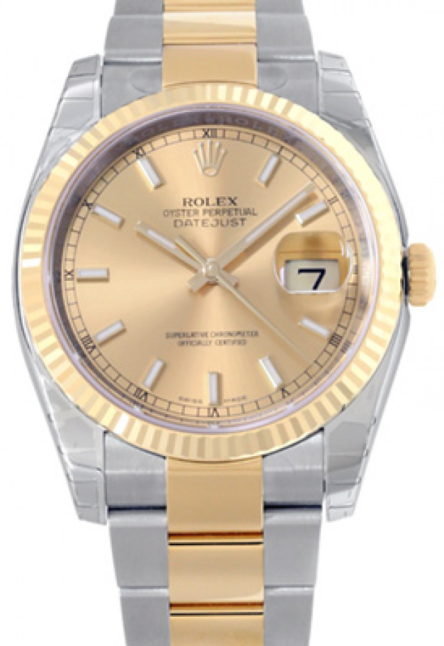 Pre-Owned Mens Rolex Datejust 116233 with Champagne Dial