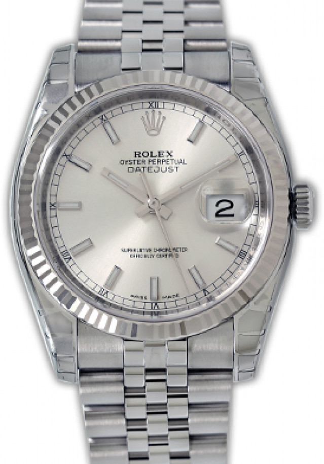 Rolex 116234 White Gold & Steel on Jubilee Steel with Luminous Index