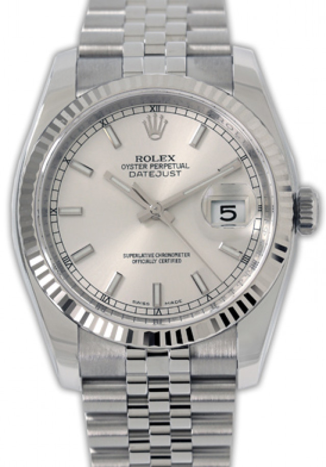 2014 Silver Rolex Datejust Ref. 116234
