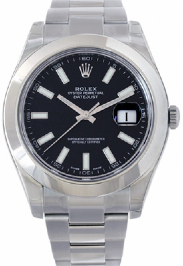 Pre-Owned Rolex Datejust 116300 with Black Dial