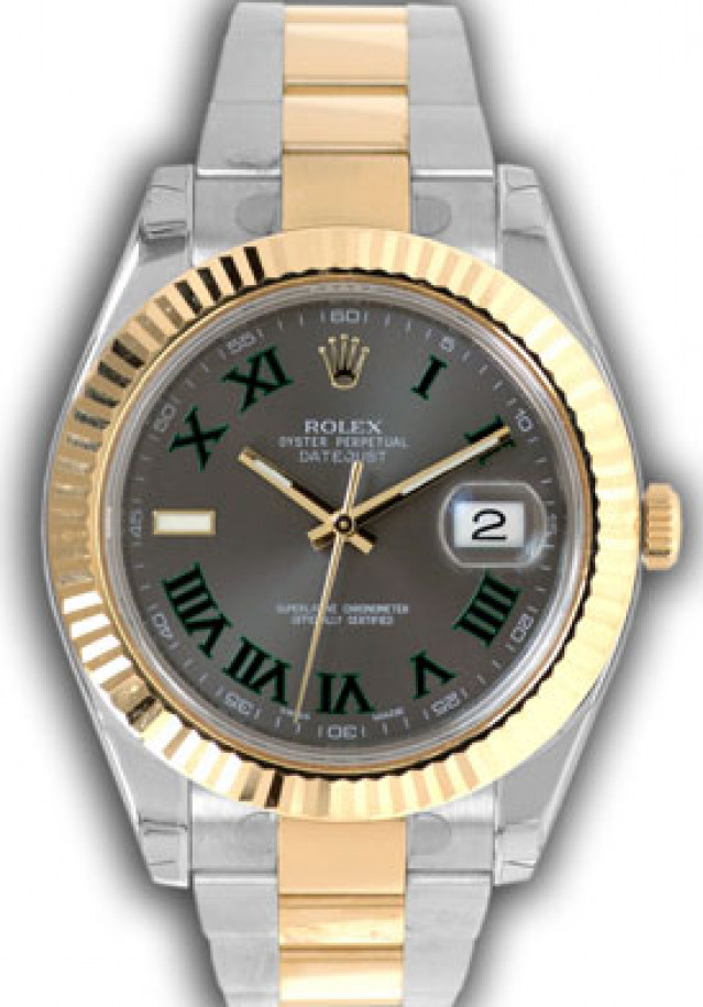 Rolex Datejust II 116333 Gold & Steel Slate Black