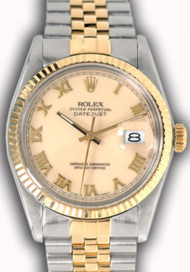 Rolex Datejust 16013 Gold & Steel with Ivory Dial