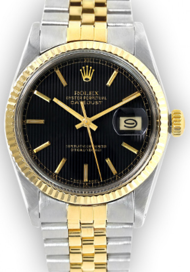 Rolex Datejust 16013 Gold & Steel with Black Dial