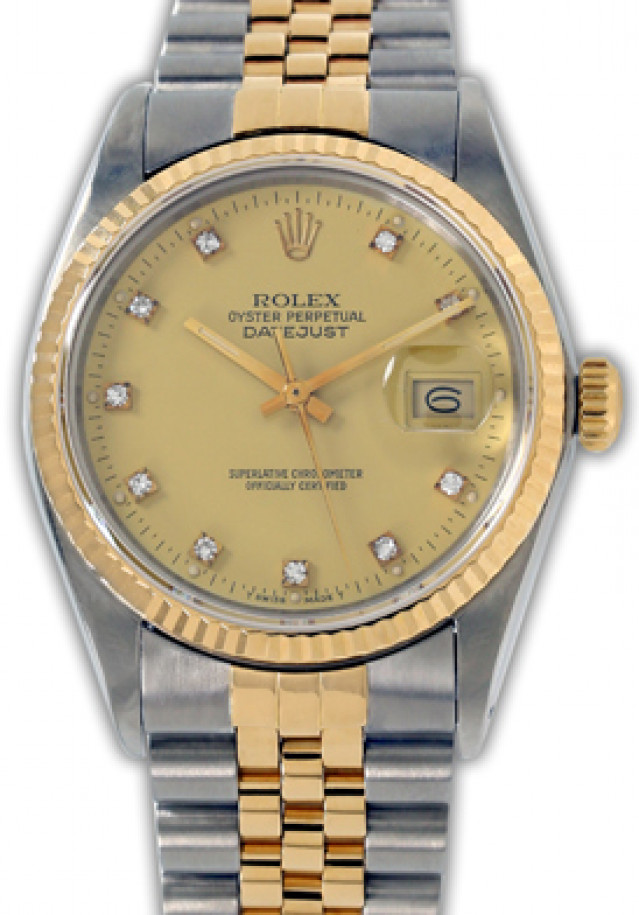 Champagne Diamond Dial Rolex Datejust 16013