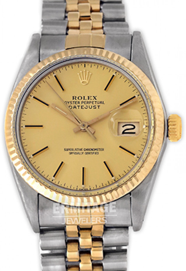 Classic Rolex Datejust 16013 Gold & Steel Champagne