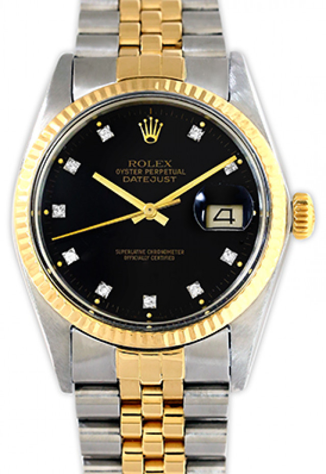 Black Diamond Dial Rolex Datejust 16013