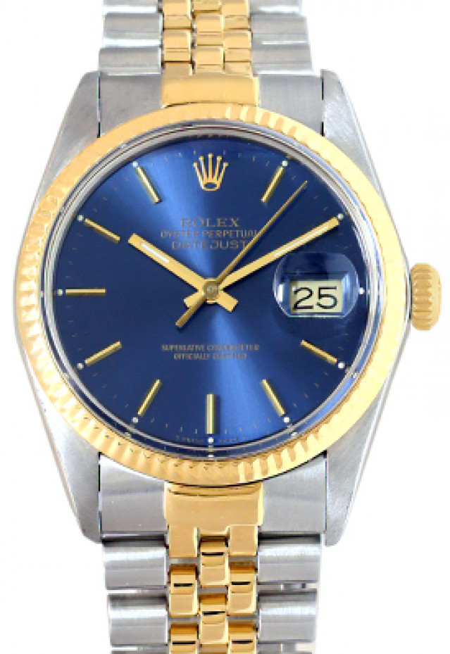 Pre-Owned Rolex Datejust 16013 with Blue Dial