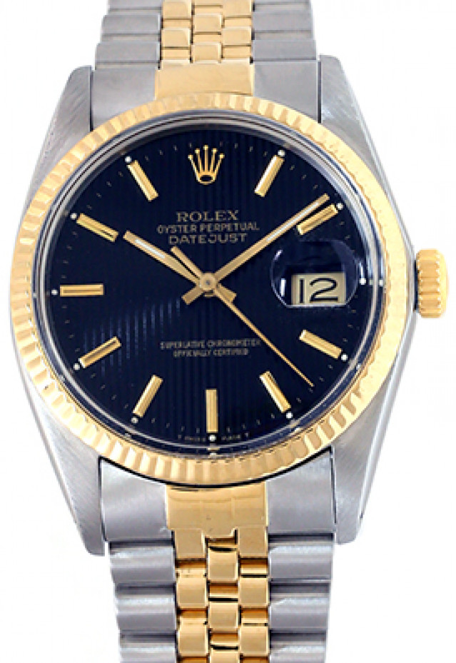 Retro Style Rolex Datejust 16013 Gold & Steel Black