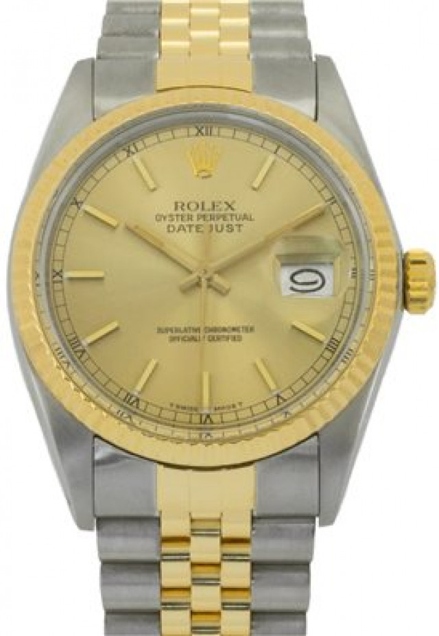 18kt Gold & Steel on Jubilee Rolex Datejust 16013 36 mm