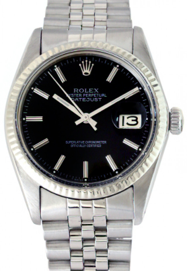 Rolex 16014 White Gold & Steel on Jubilee Black with Silver Index