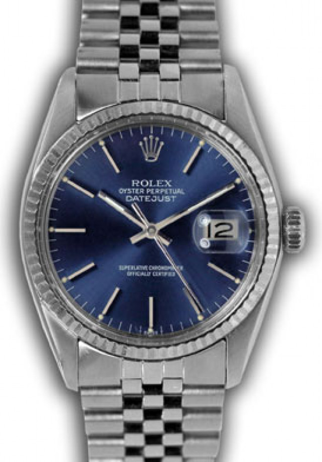 Rolex 16014 White Gold & Steel on Oyster Blue with Silver Index