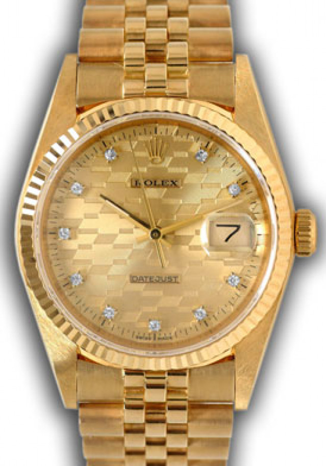 Champagne Diamond Dial Rolex Datejust 16018