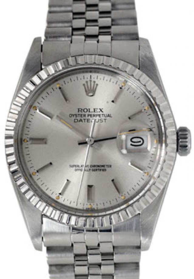 Rolex 16030 Steel on Jubilee, Fluted Bezel Steel with Silver Index