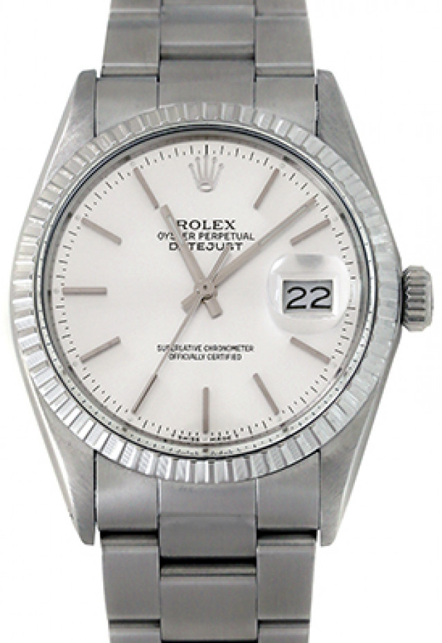 Rolex 16030 Steel on Oyster, Engine Turned Bezel Steel with Silver Index