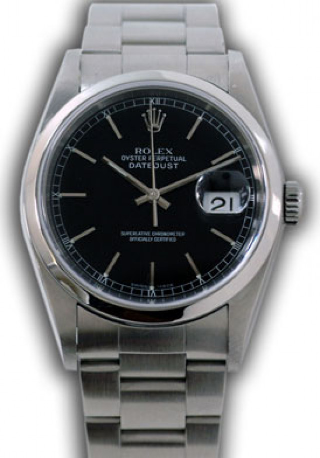 Rolex Datejust 16200 Steel with Black Dial