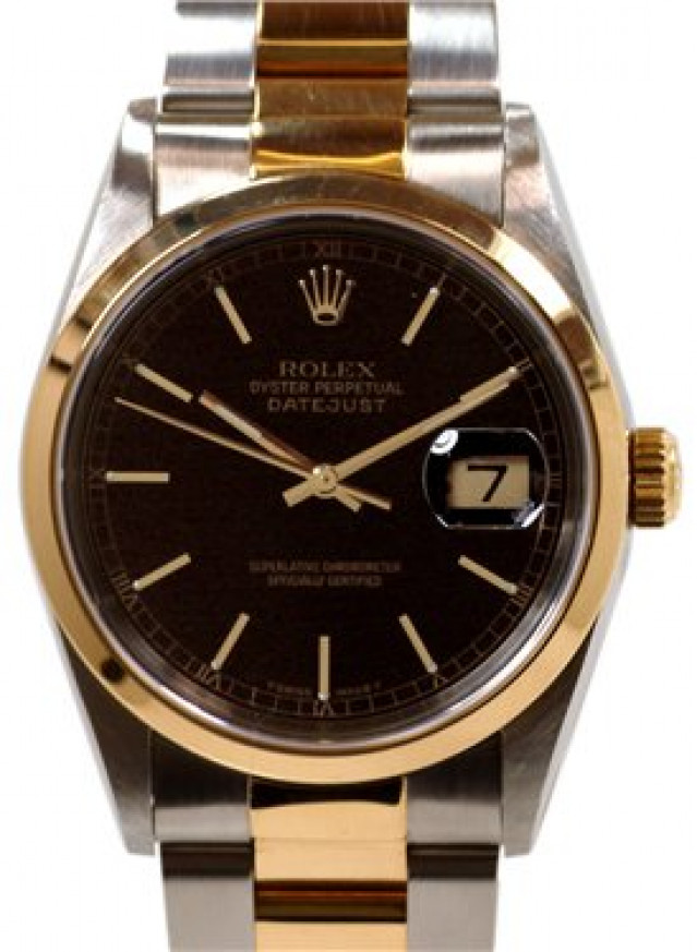 Rolex Datejust 16203 Gold & Steel Black