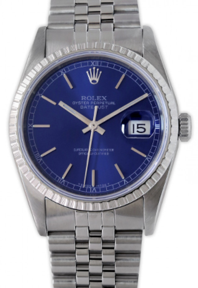 Rolex Datejust 16220 Steel with Blue Dial