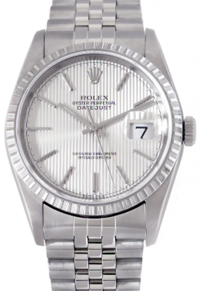 Jubilee Steel Rolex Datejust 16220 with Tapestry Dial