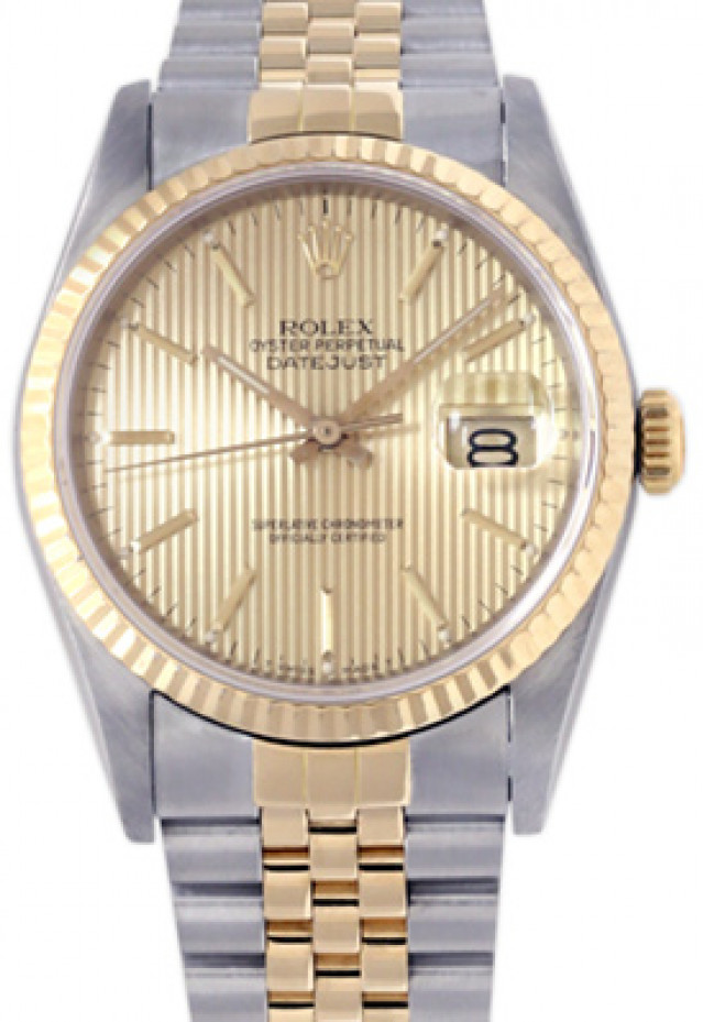 Rolex Datejust 16233 with Champagne Tapestry Dial