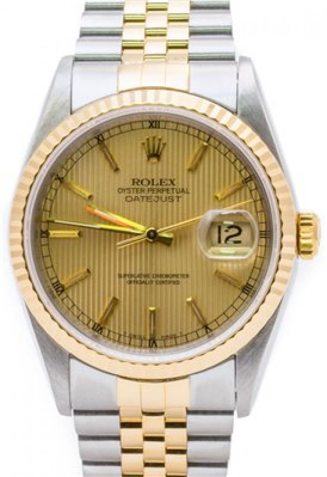 Gold & Steel Tapestry Dial Rolex Datejust 16233