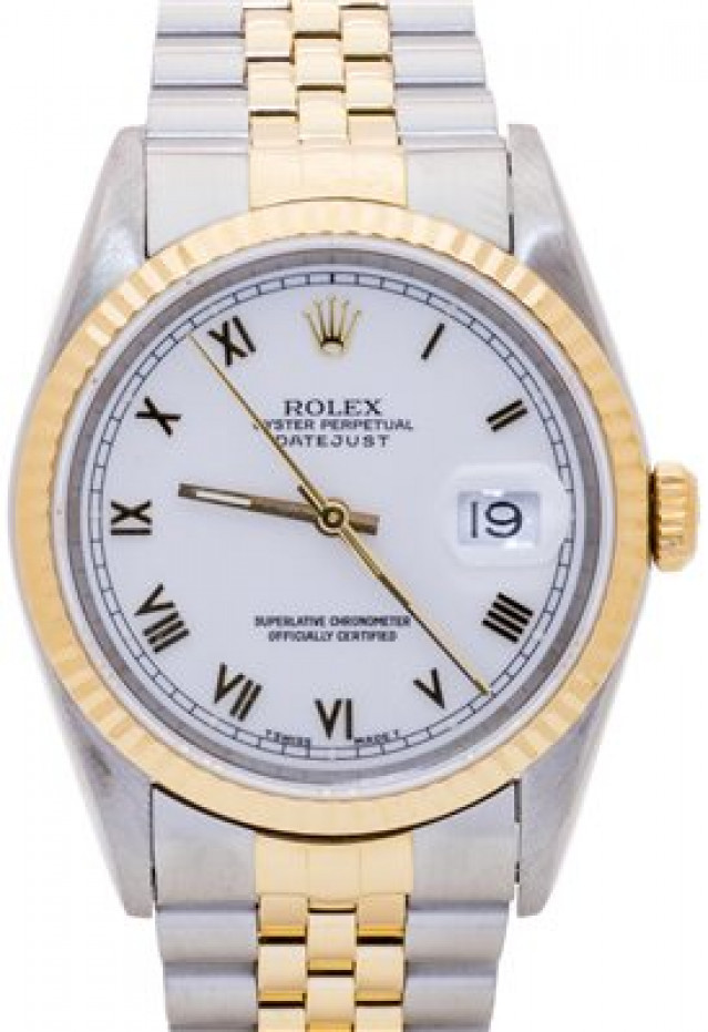 Two Tone Rolex Datejust 16233 with White Dial