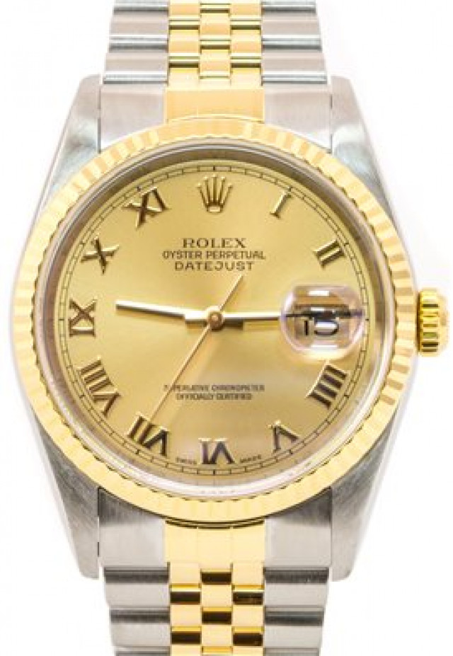 Rolex Datejust 16233 36 mm Gold & Steel on Oyster