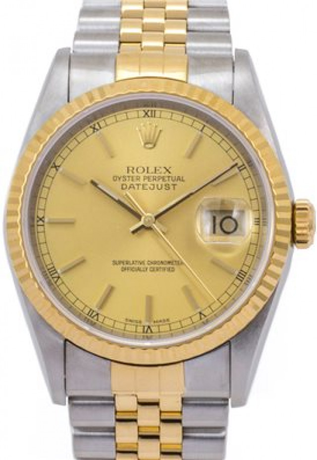 Rolex Datejust 16233 36 mm with Champagne Dial