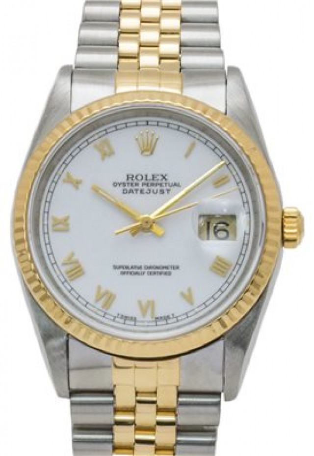 Rolex Datejust 16233 36 mm with White Dial