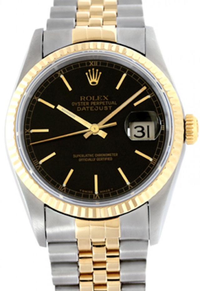 Used Rolex Datejust 16233 Oyster Gold & Steel 36 mm