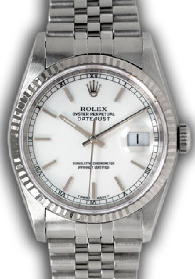 Rolex 16234 White Gold & Steel on Jubilee White with Silver Index & Black Roman