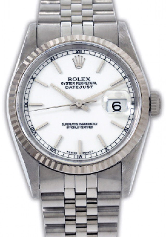 Rolex 16234 White Gold & Steel on Jubilee White with Silver Index