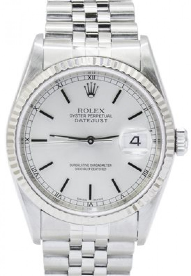 Rolex 16234 White Gold & Steel on Jubilee Silver with Silver Index