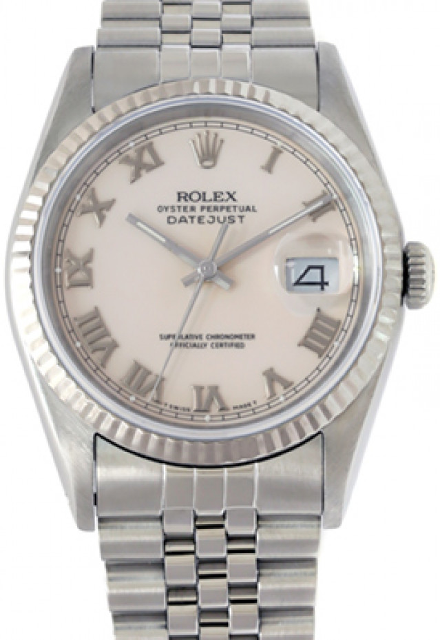 Rolex 16234 White Gold & Steel on Jubilee Ivory with Silver Roman