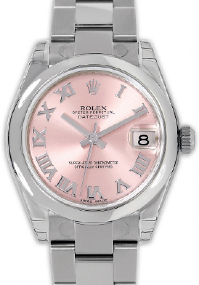 Rolex 178240 Steel on Oyster, Smooth Bezel Rose with Silver Roman