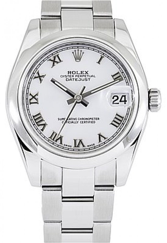 2008 White Rolex Datejust Ref. 178240